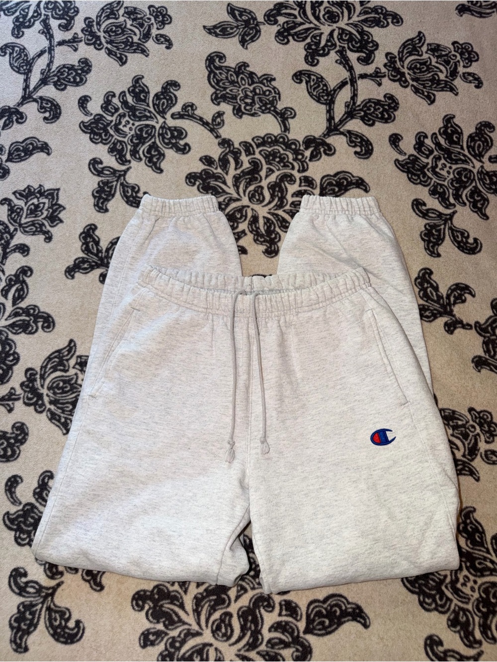Champion Heather Gray Logo Sweatpants